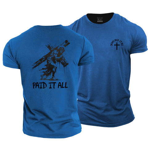 Men's Jesus Paid It All Cotton T-Shirt